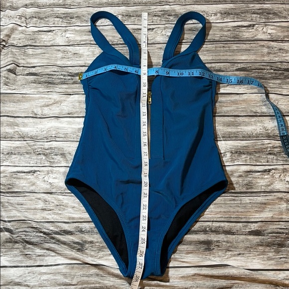 Kona Sol Blue Women’s Ribbed 1 piece Swimsuit Sm - Picture 6 of 10
